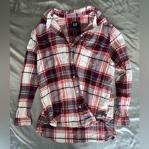 Size XL GAP Red and Blue Plaid Flannel Shirt